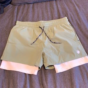 Flexliving Lined Athletic Shorts 5.5” Light Green